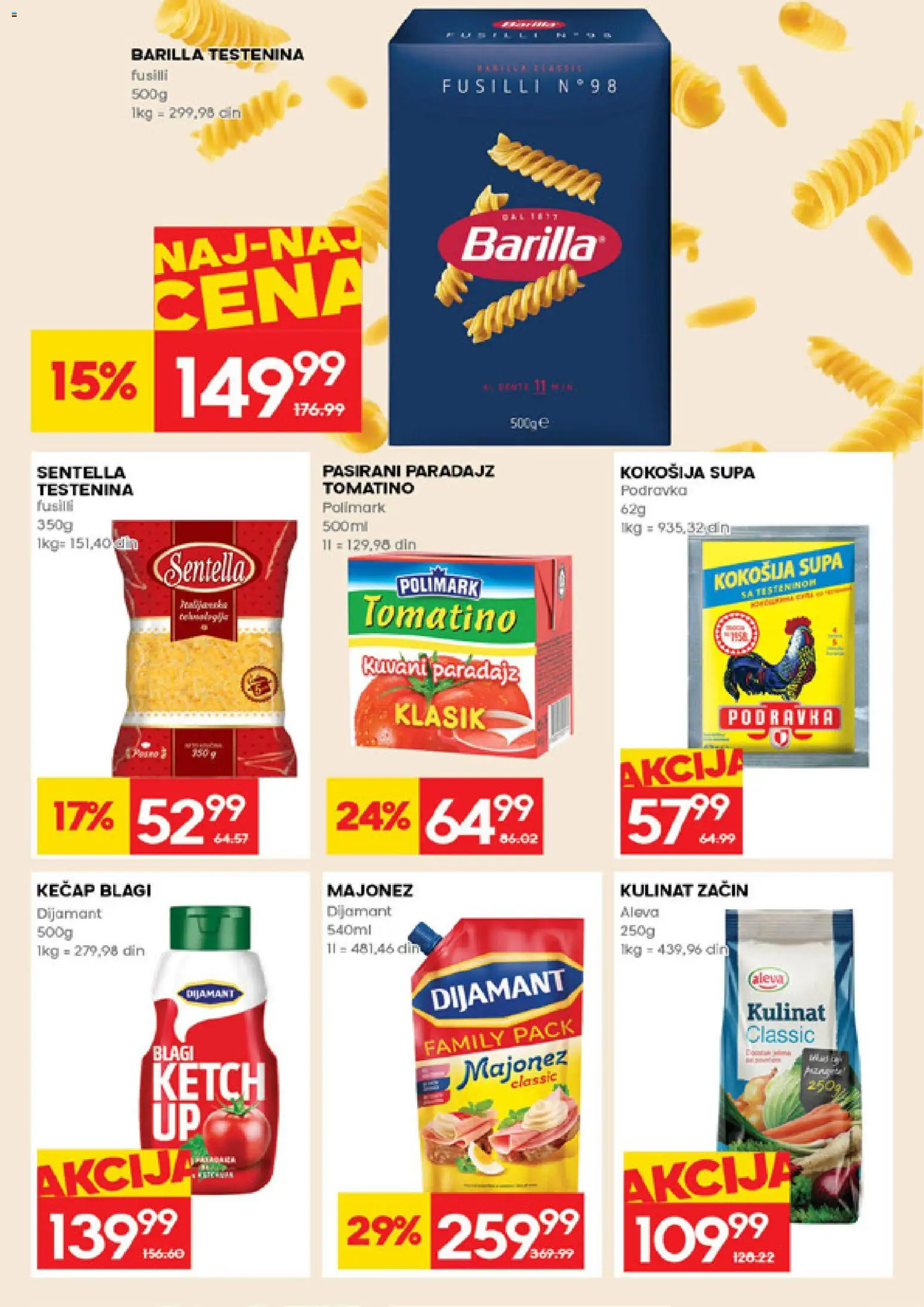 Idea katalog - važi od 26.03.2026 | Strana: 16 | Proizvode: Testenina, Kečap, Podravka, Paradajz