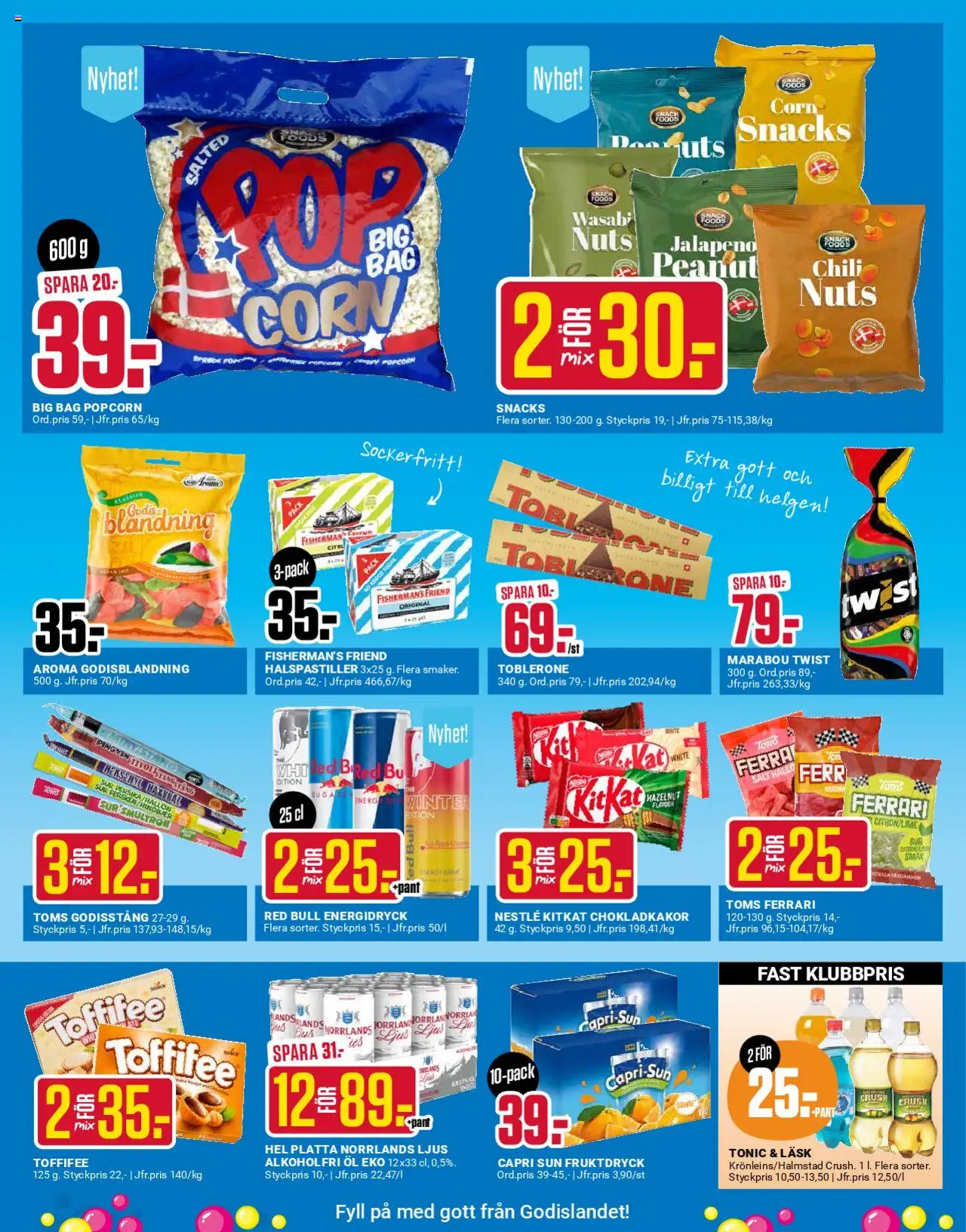 ÖoB reklamblad aktuell från 08.09.2025 | Sida: 3 | Produkter: Red bull, Chili, Energidryck, Öl