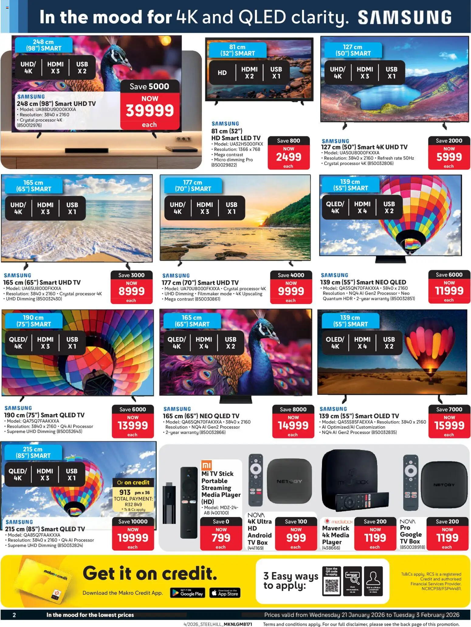 New Makro catalogue – valid from 21.01.2026 | Page: 2 | Products: Player, TV, Box