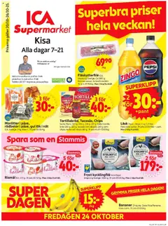 ICA Supermarket - Kisa - Förhandsvisning av reklamblad från butik ICA Supermarket aktuell från 20.10.2025
