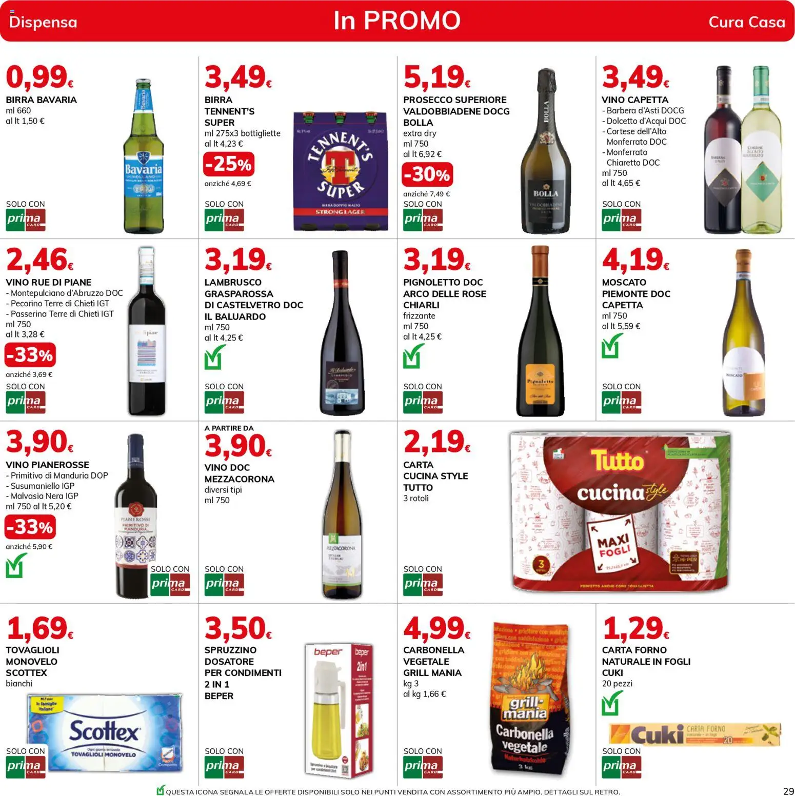Volantino Basko del 07.04.2026 | Pagina: 29 | Prodotti: Birra, Prosecco, Forno, Carta forno