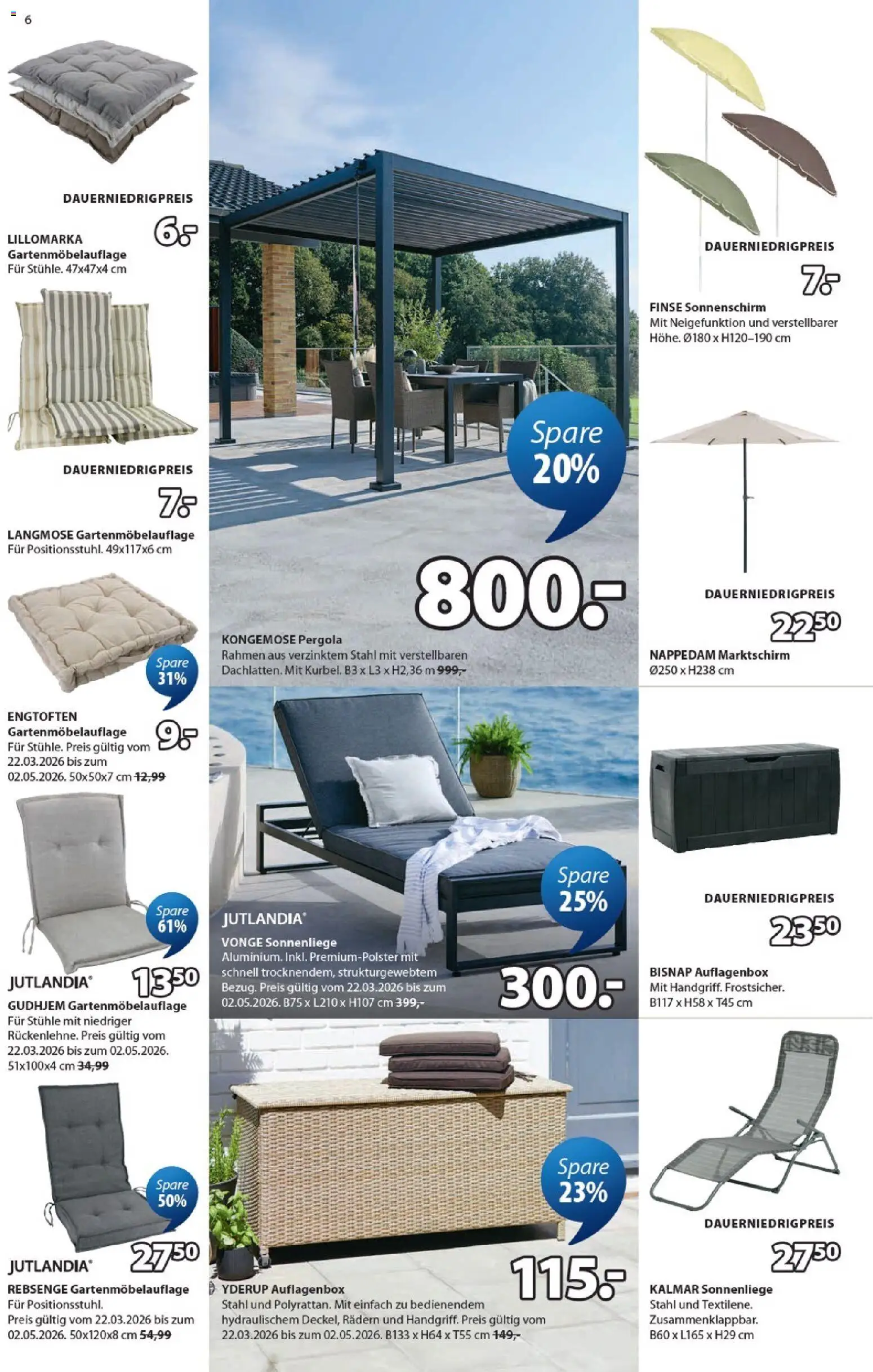 Prospekt JYSK  – gültig ab 15.02.2026 | Seite: 6 | Produkte: Sonnenschirm