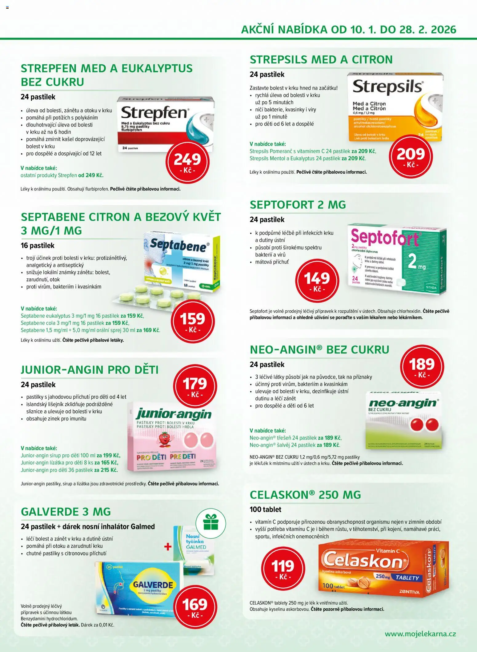 Moje lékárna leták od 10.01.2026 | Strana: 5 | Produkty: Vitamin c, Známky, Inhalátor, Med