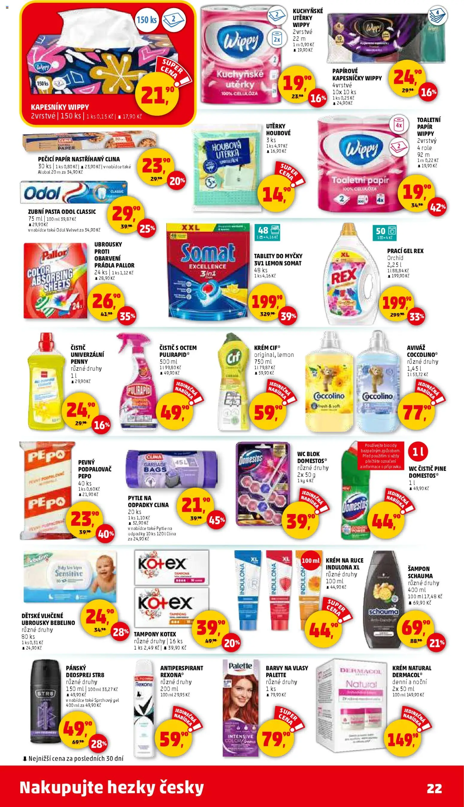 Penny Market leták - Čtvrtečník od 06.11.2025 | Strana: 22 | Produkty: Zubní pasta, Aviváž, Coccolino, Wc