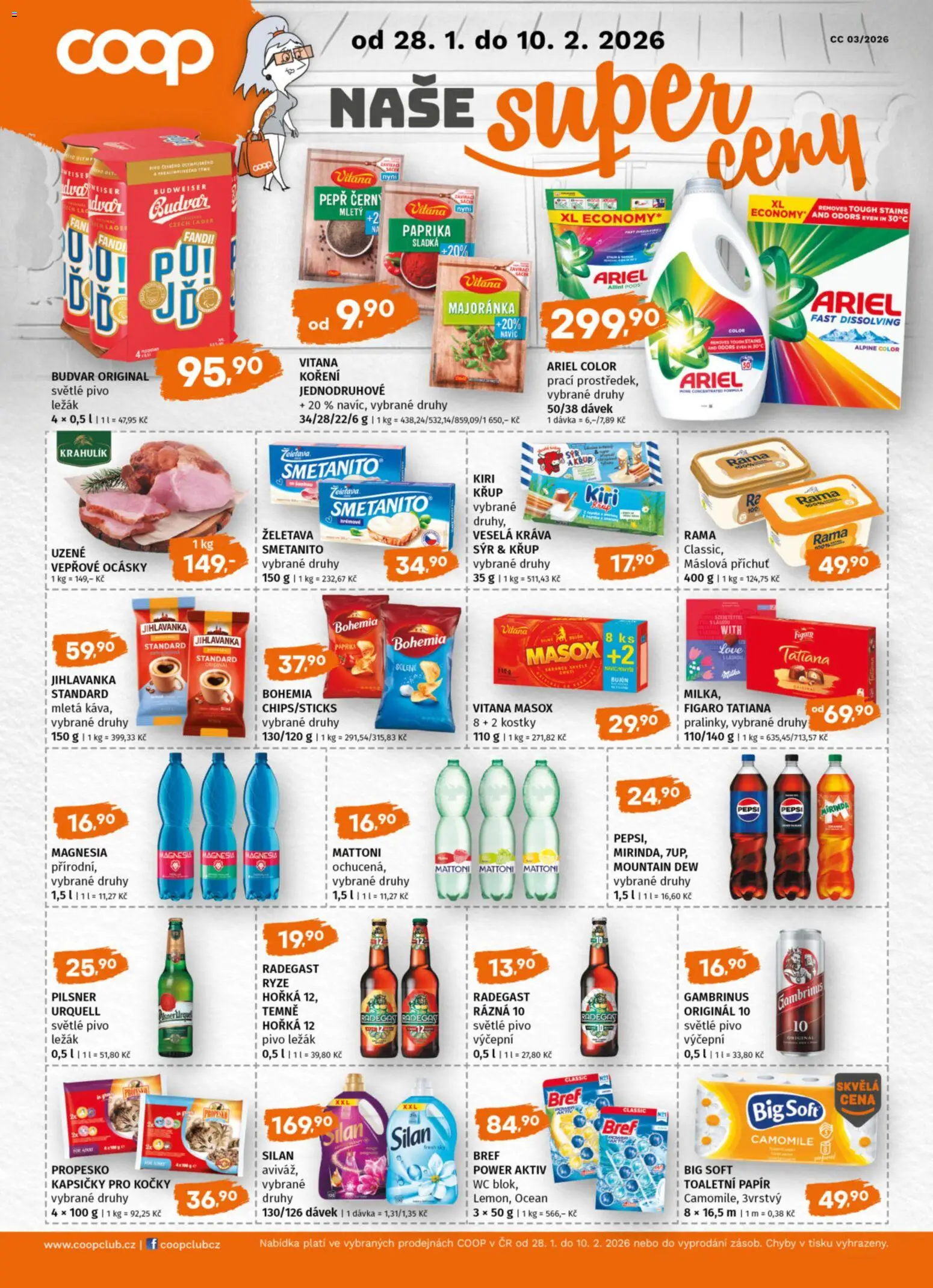 Trefa leták od 28.01.2026 | Strana: 17 | Produkty: Pivo, Kapsičky pro kočky, Magnesia, Koření