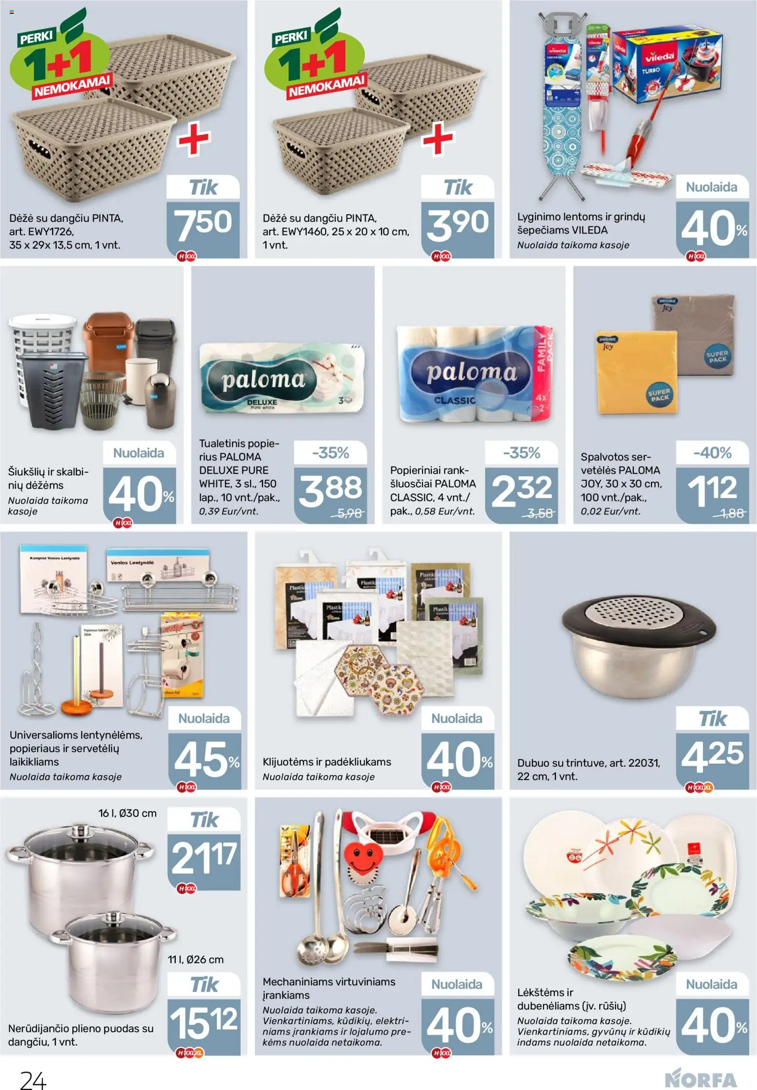 NORFA akcijos nuo 13.11.2025 | Puslapis: 24 | Prekių: Dubuo, Puodas, Dėžė