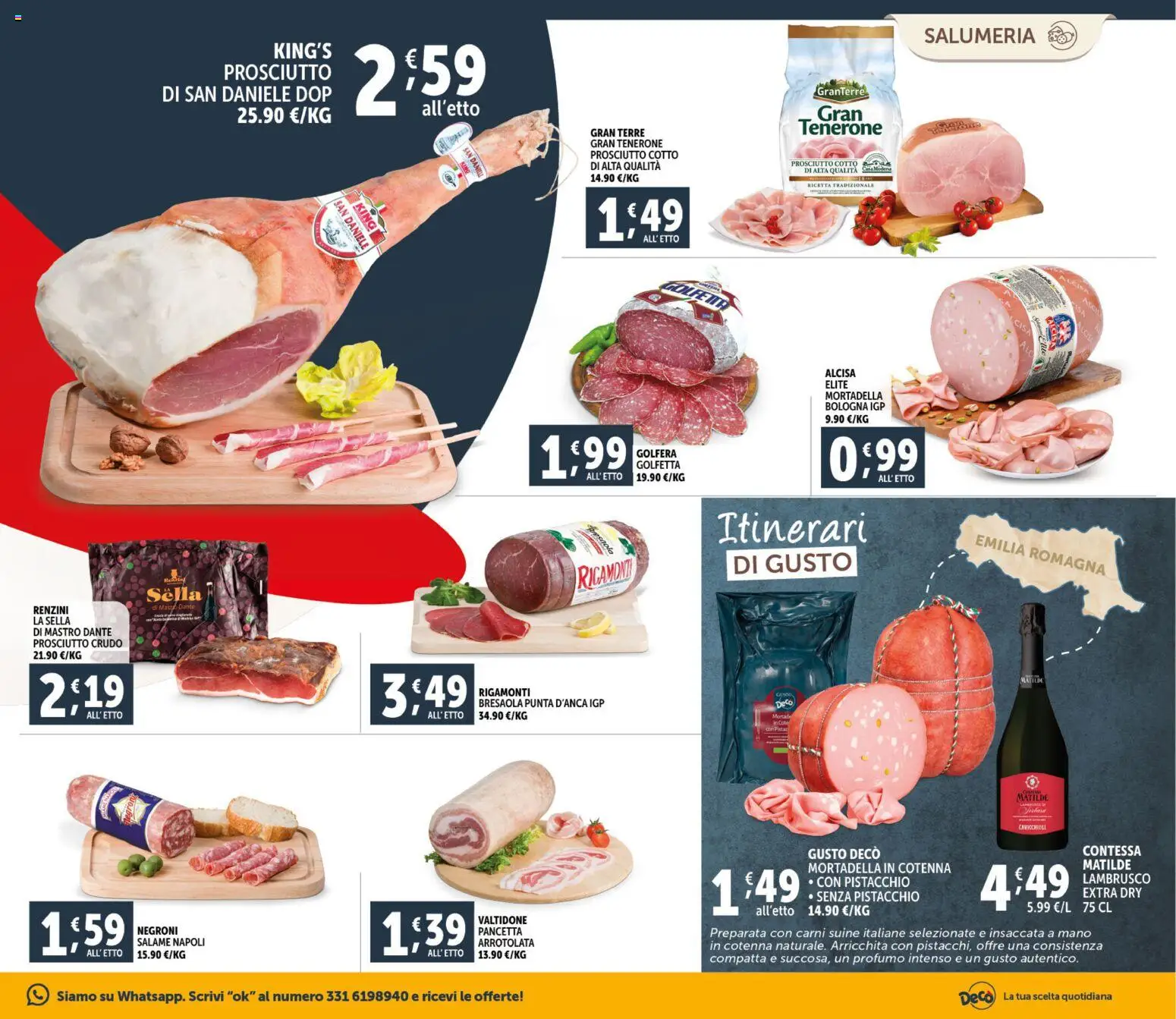 Volantino Decò del 06.03.2026 | Pagina: 5 | Prodotti: Prosciutto Cotto, Salame, Bresaola, Pancetta