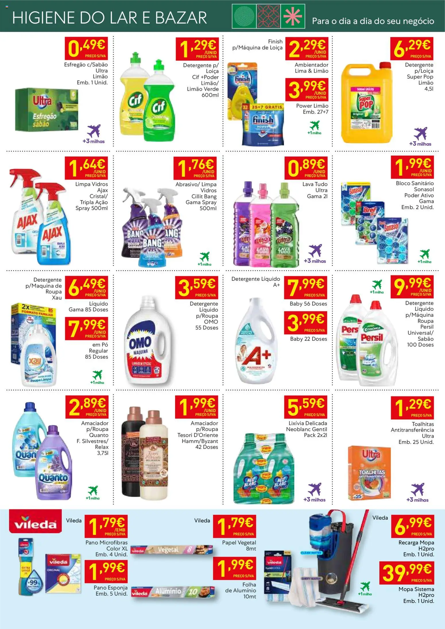 Recheio - Bons Negócios Madeira │ válido de 02.12.2025 | Página: 23 | Produtos: Esponja, Sabão em pó, Detergente, Limpa vidros