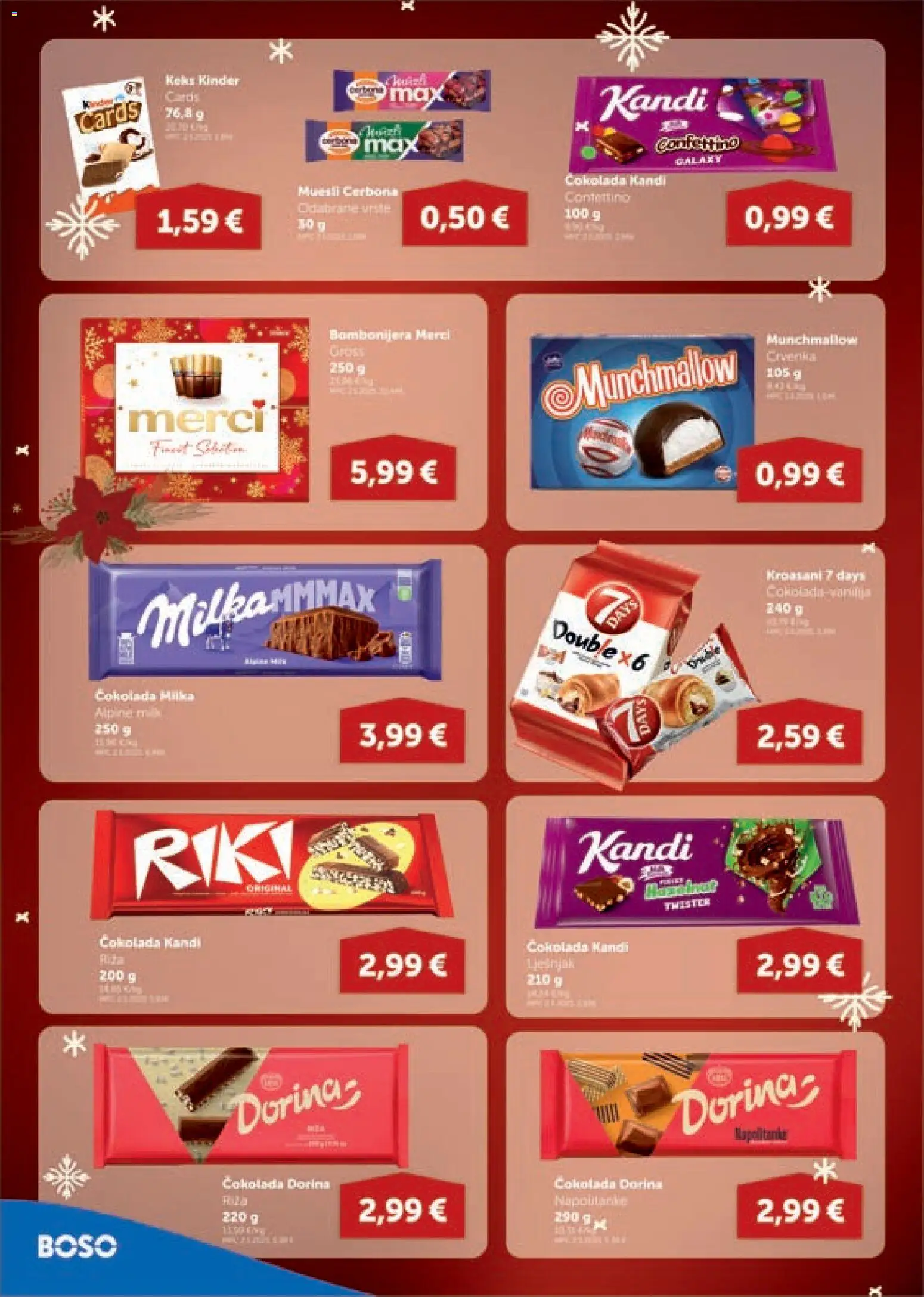 Boso katalog | vrijedi od 18.12.2025 | Stranica: 8 | Proizvodi: Dorina, Čokolada, Keks, Napolitanke
