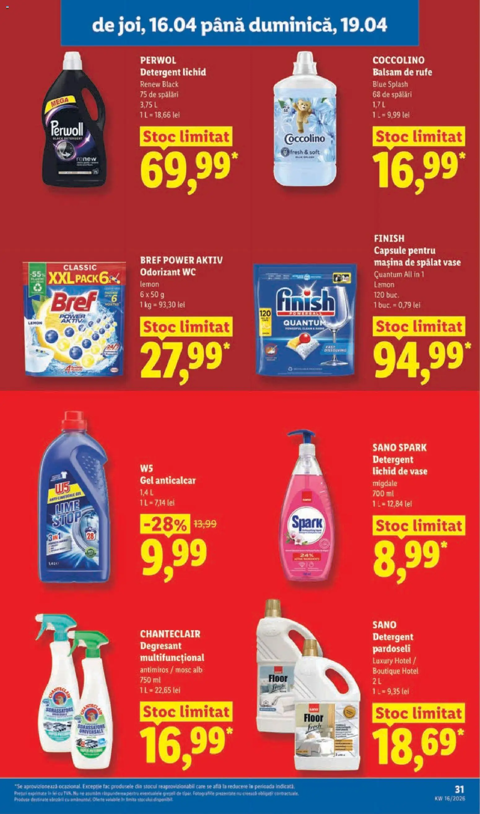 Noul catalog Lidl – valabil de la 14.04.2026 | Pagină: 31 | Produse: Mașină De Spălat, Mașină De Spălat Vase, Balsam, Detergent