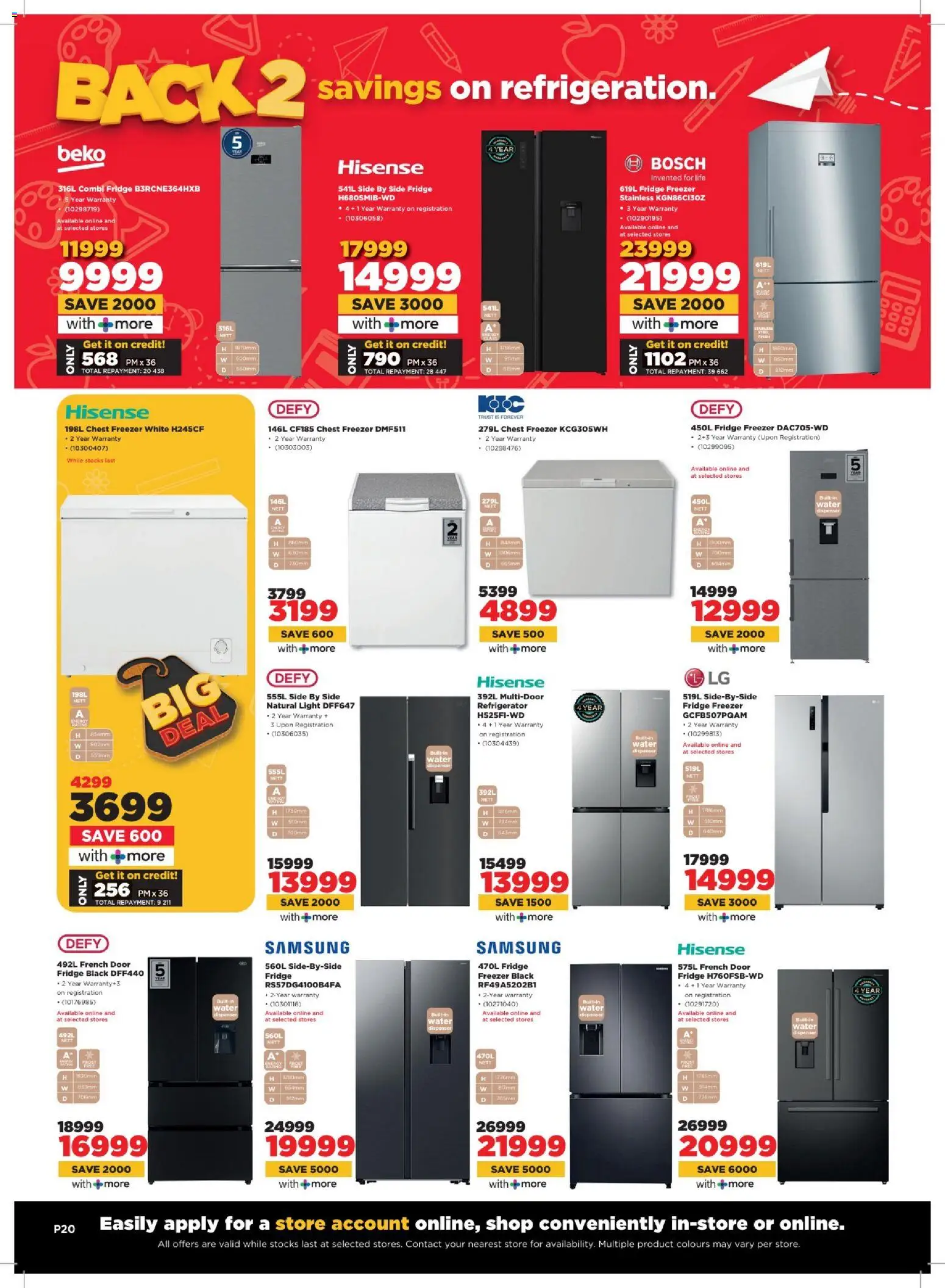 New HiFi Corp catalogue – valid from 04.02.2026 | Page: 20 | Products: Refrigerator, Freezer, Light, Water