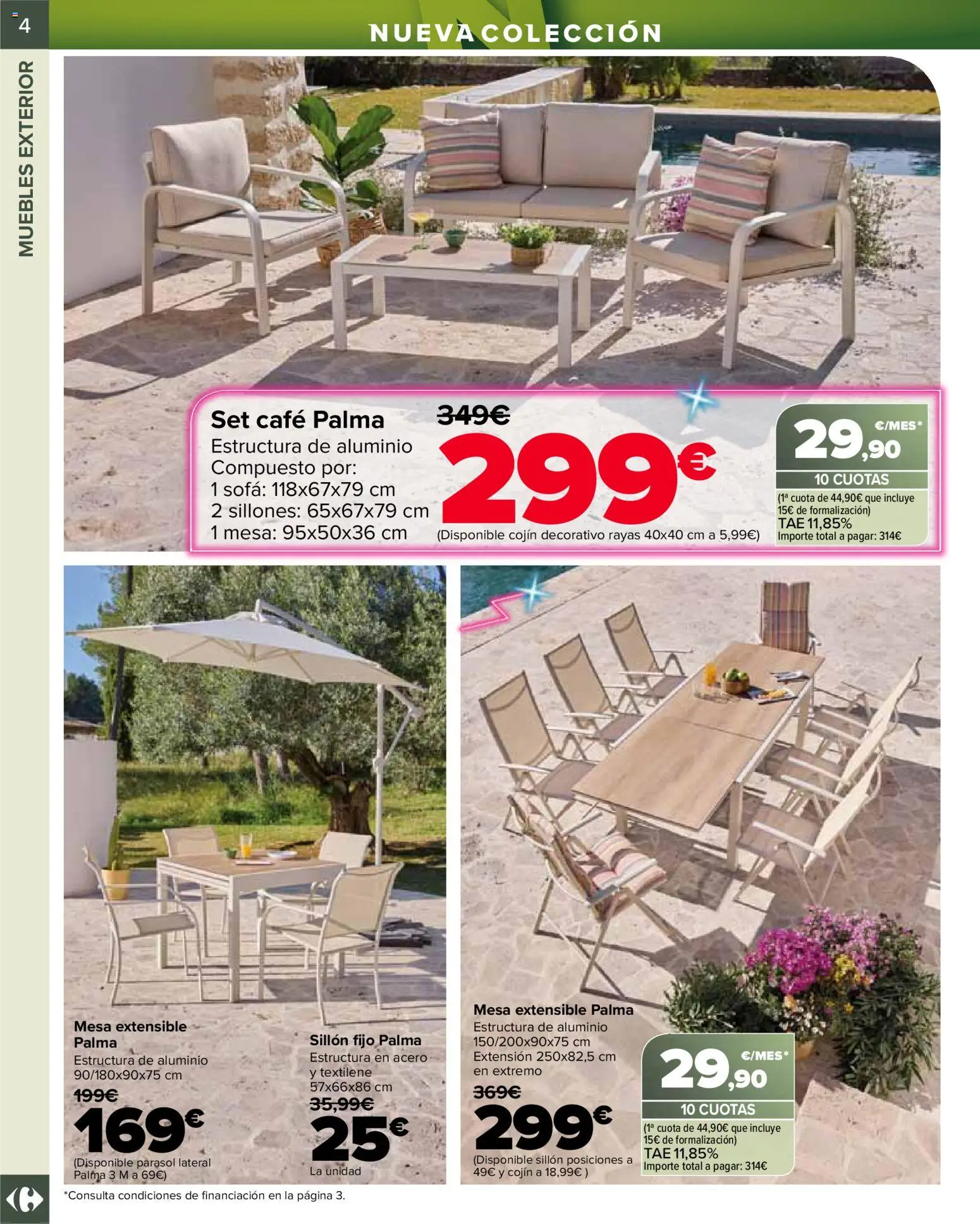 Carrefour Jardin │ válido desde el 14.04.2026 | Página: 4 | Productos: Café, Cojín, Sillón, Mesa