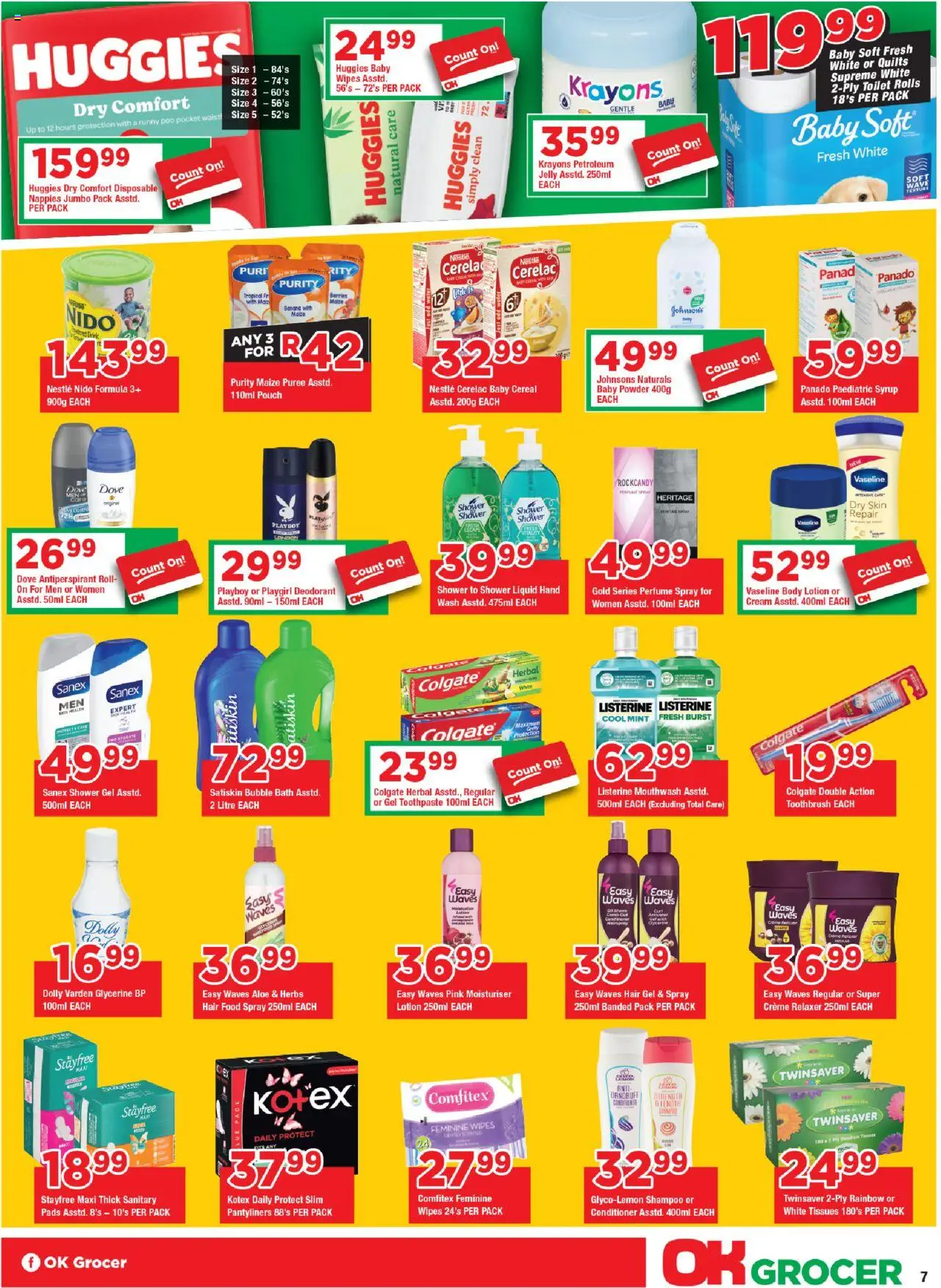 OK Foods Northen Cape - OK Grocer │ valid from 25.08.2025 | Page: 7 | Products: Cream, Shower gel, Water, Relaxer