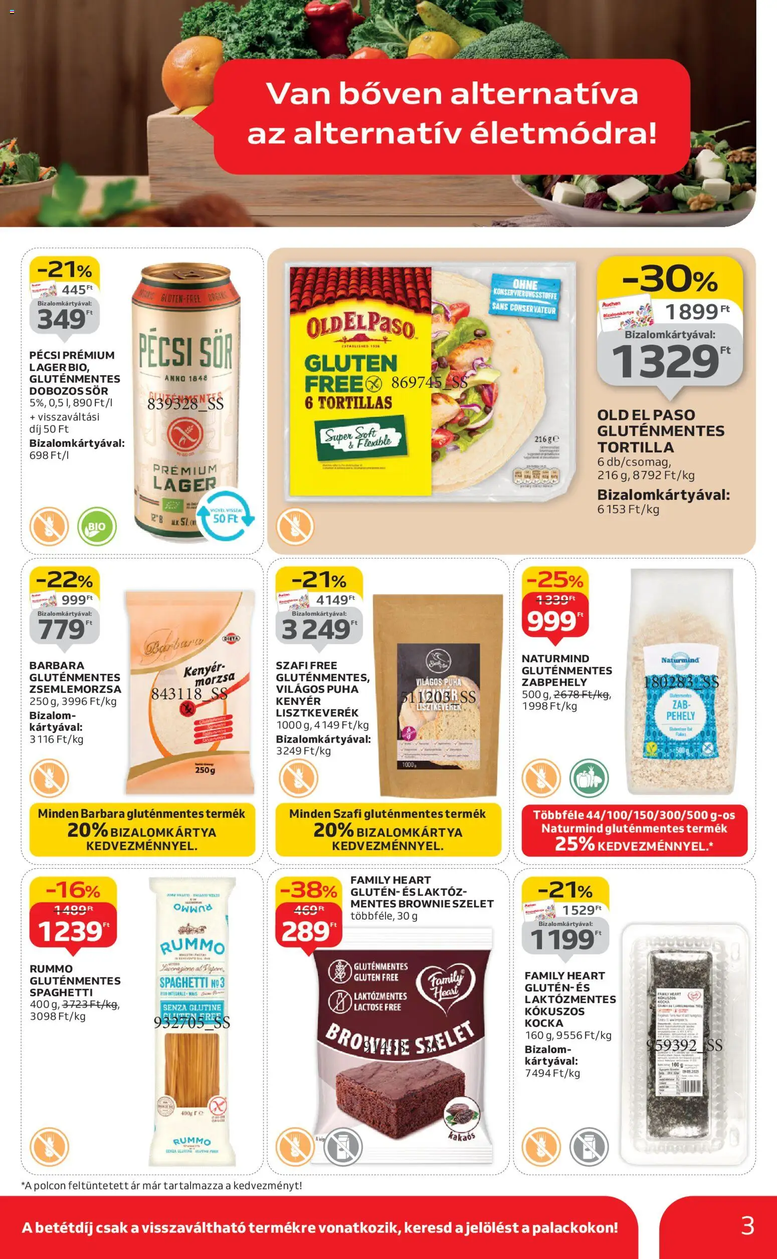 Auchan akciós ujság - amely érvényes a következő dátumtól: 15.01.2026 | Oldal: 3 | Termékek: Zsemlemorzsa, Kiseli krastavci, Kenyér, Sör