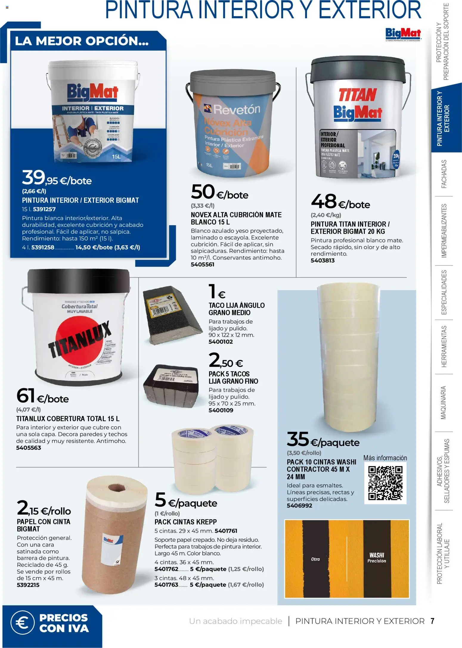 BigMat - Pintura 2026 │ válido desde el 20.04.2026 | Página: 7 | Productos: Tacos, Pintura plástica