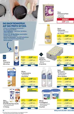 Metro Monats-Menü ab 01.02.2026 gültig | Seite: 10 | Produkte: Margarine, Fruchtjoghurt, Alpro, Zucker