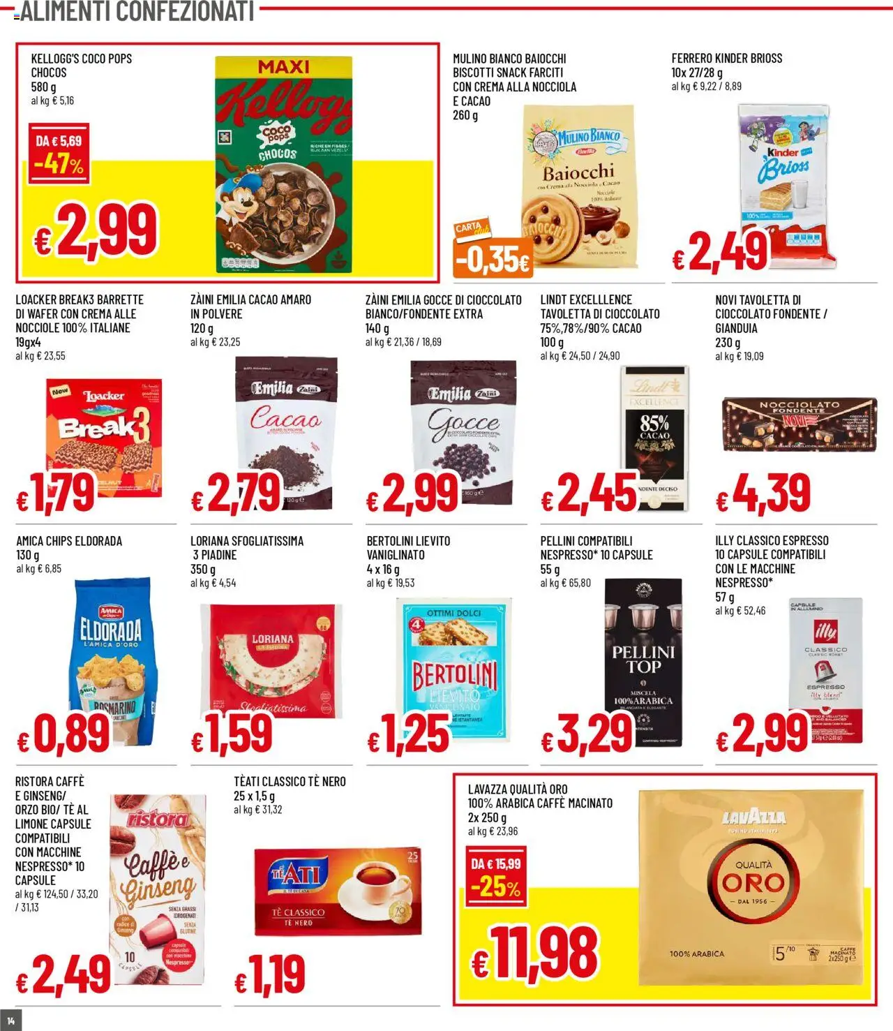 Volantino Galassia del 02.10.2025 | Pagina: 14 | Prodotti: Tè, Nocciole, Cacao, Amaro