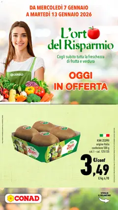Anteprima del volantino Conad Orto del Risparmio Lombardia catalogo valido a partire dal 07.01.2026