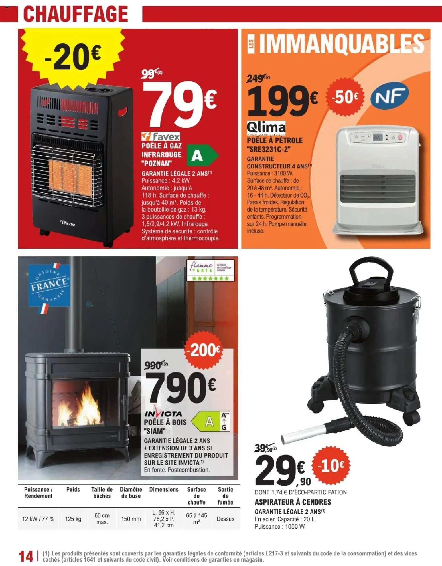 {H1} | Page: 14 | Produits: Poêle, Poids, Aspirateur, Poêle à pétrole