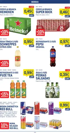 Pré-visualização Makro folheto válido de 02.12.2025 | Página: 12 | Produtos: Refrigerante, Super bock, Cerveja, Água com gás