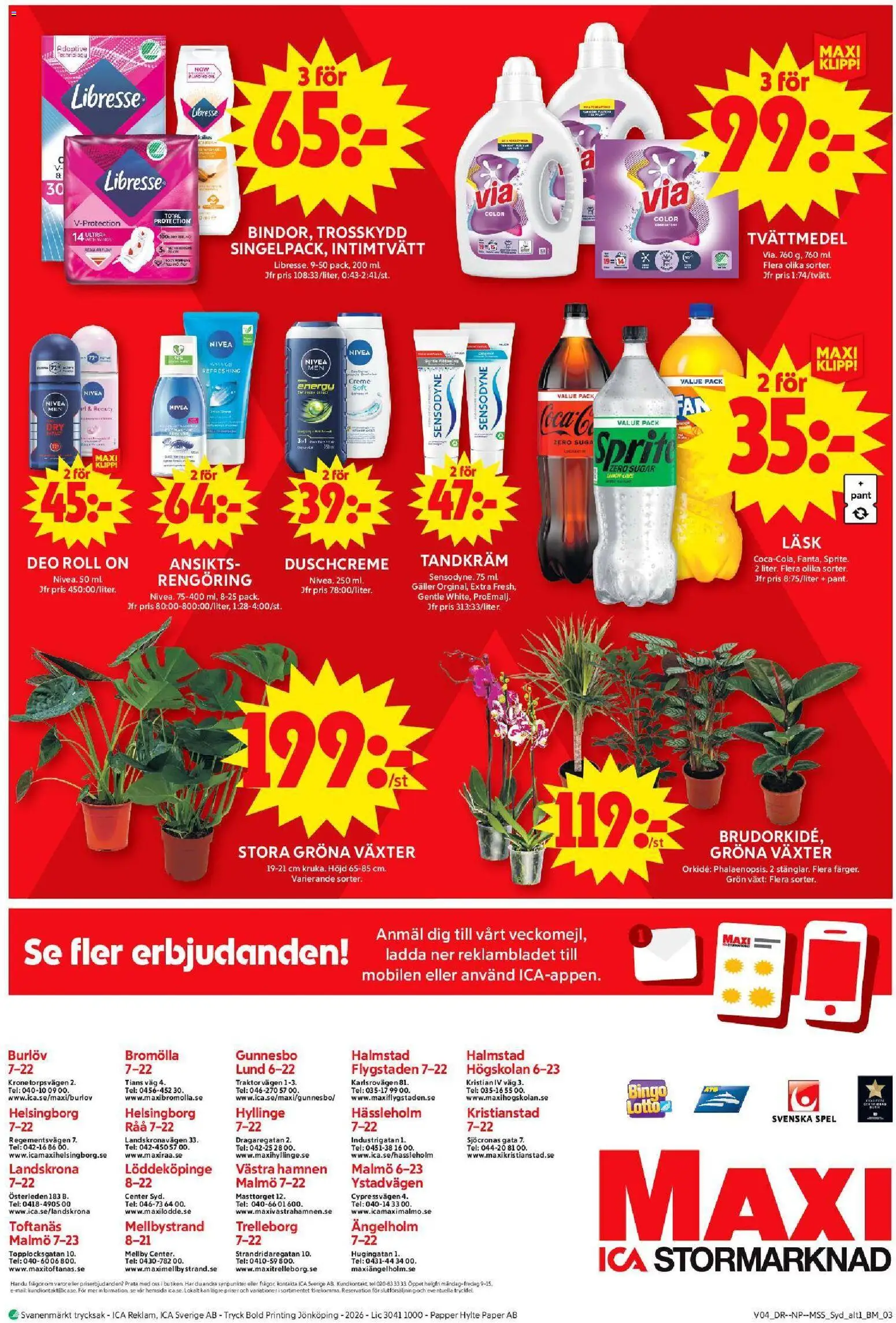 ICA Maxi reklamblad aktuell från 19.01.2026 | Sida: 12 | Produkter: Deodorant, Galler, Sprite, Spel