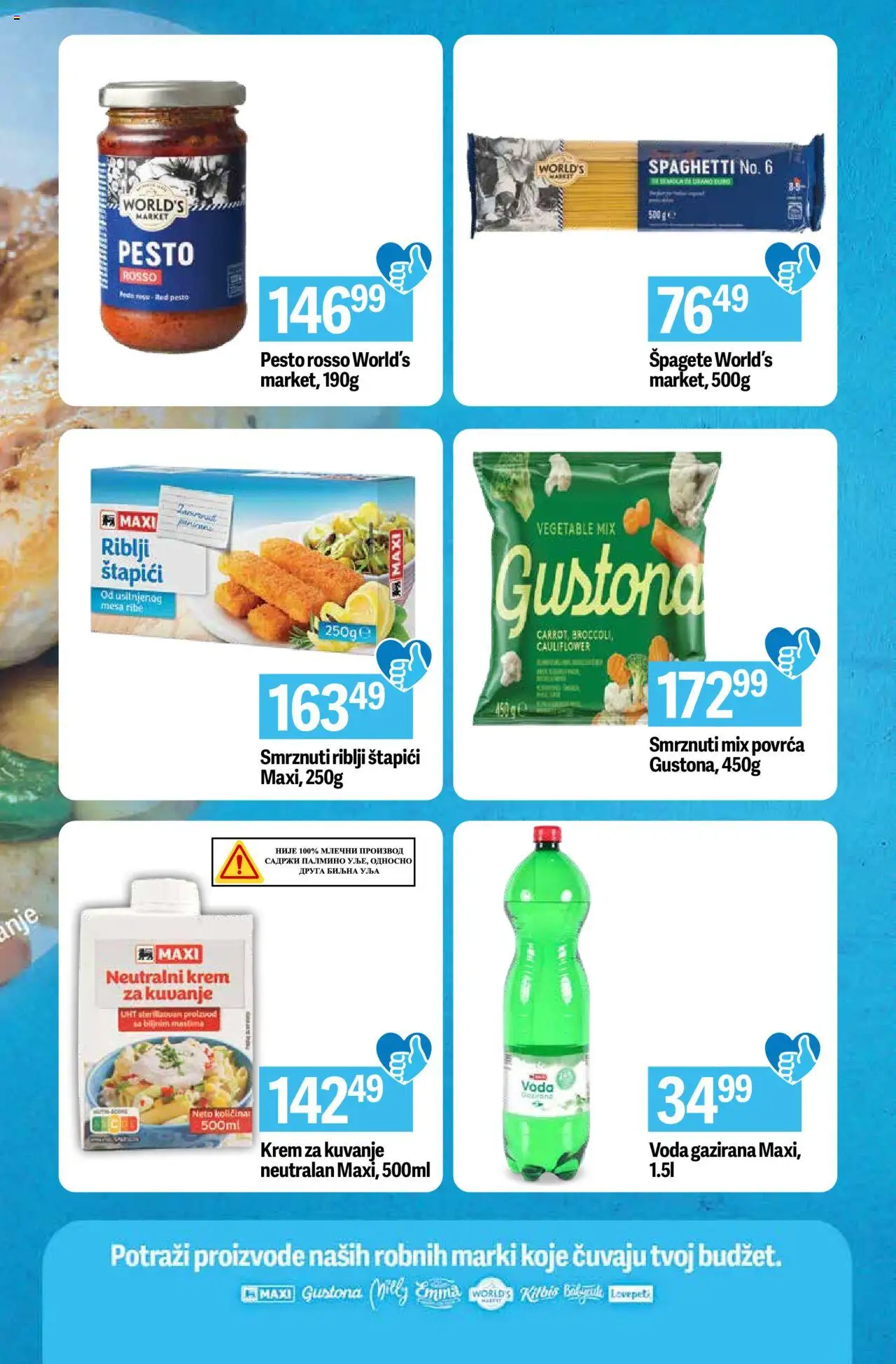 Maxi katalog - važi od 03.10.2025 | Strana: 5 | Proizvode: Pesto, Riblji štapići, Voda