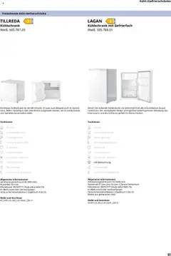 Ikea Elektrogeräte ab 30.09.2025 gültig | Seite: 85 | Produkte: Ventilator, Kühlschrank