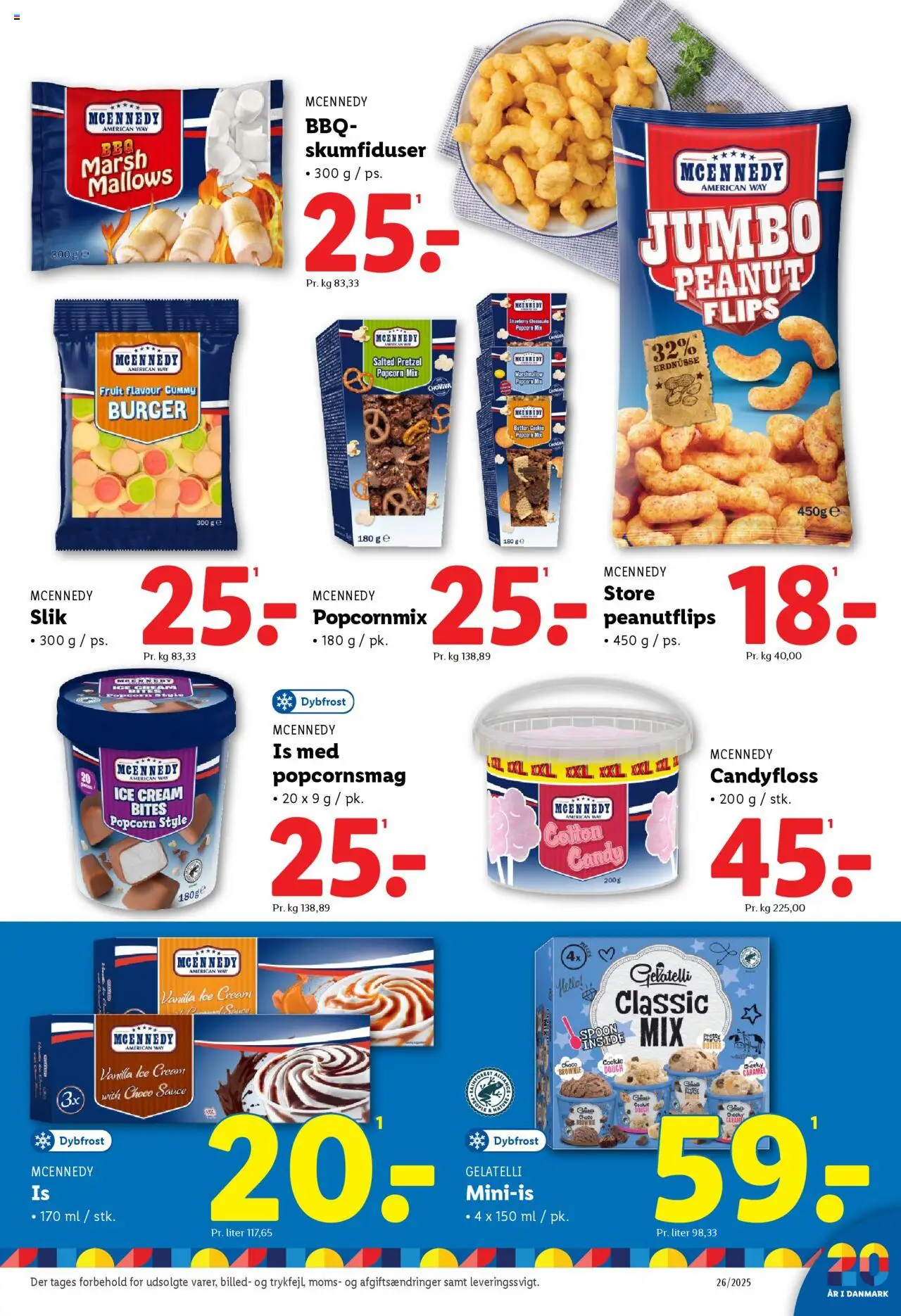 Lidl Tilbudsavis gyldig fra 26.06.2025 | Side: 28 | Produkter: Slik, Popcorn, Is, Skumfiduser