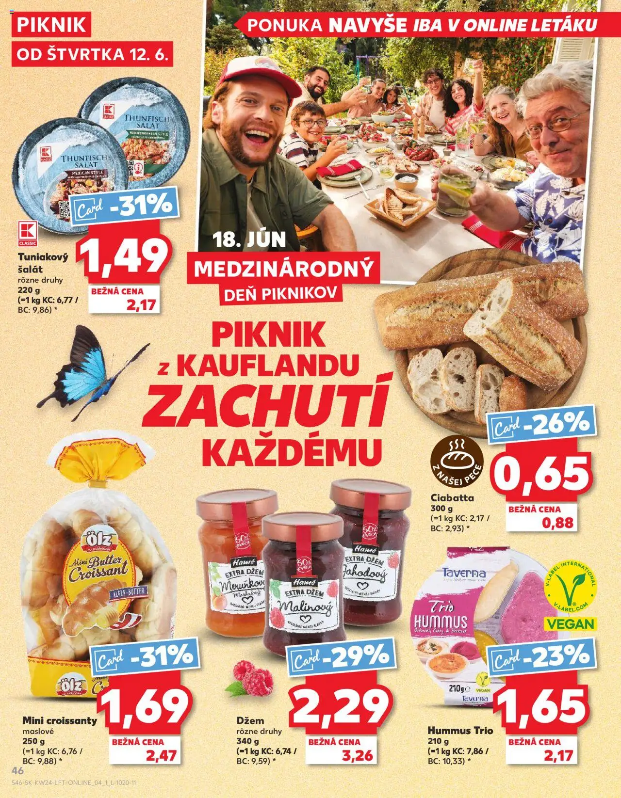 Nové Kaufland akcie – leták je platný od 12.06.2025 | Strana: 46 | Produkty: Croissant, Šalát