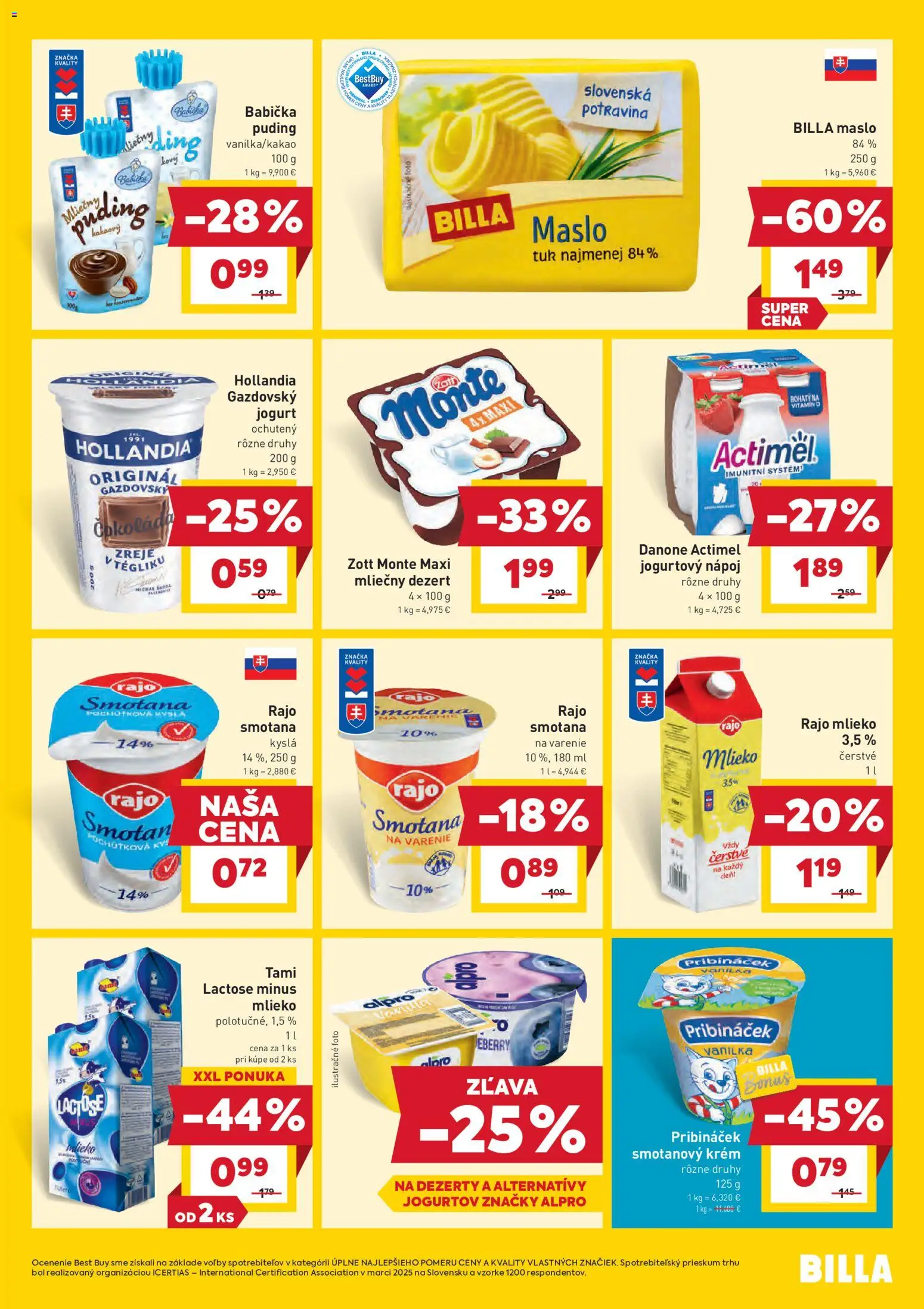 Nové Billa akcie – leták je platný od 14.01.2026 | Strana: 11 | Produkty: Mlieko, Jogurt, Smotana, Puding