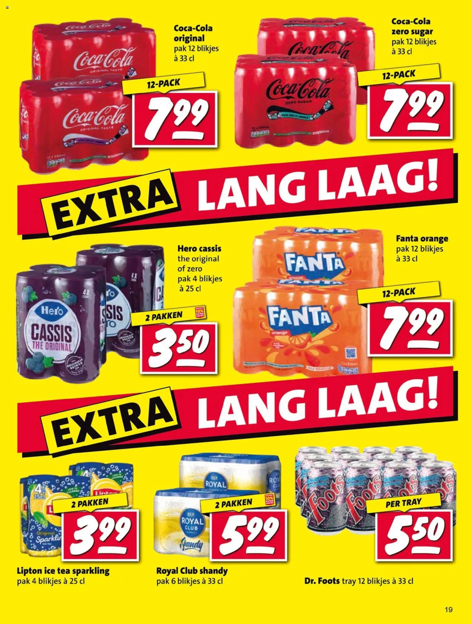 {H1} | Pagina: 19 | Producten: Coca Cola, Fanta, Cassis