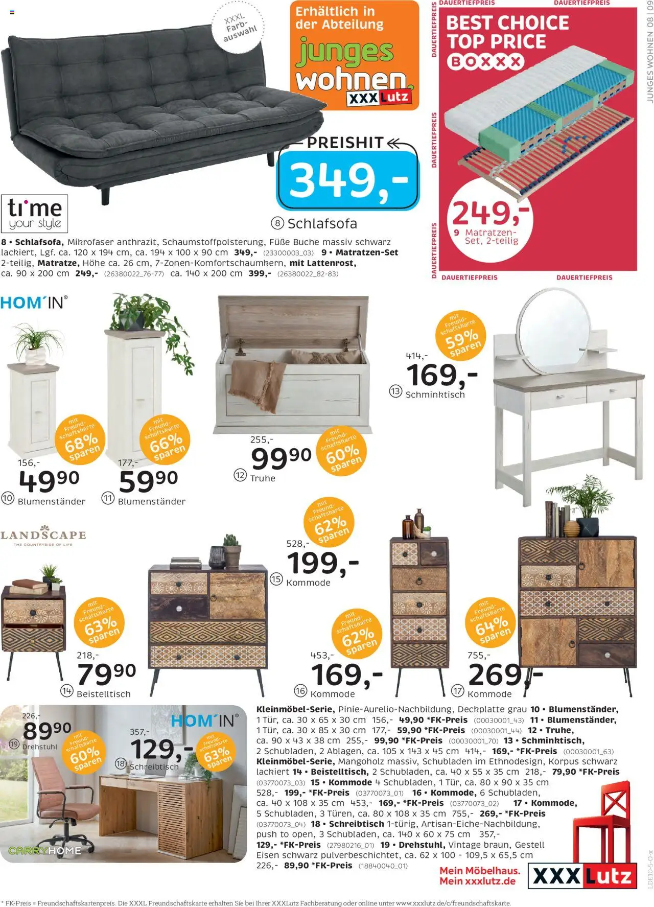 XXXL Lutz Restaurantgutscheine – gültig ab 02.10.2025 | Seite: 13 | Produkte: Top, Schlafsofa, Truhe, Kommode