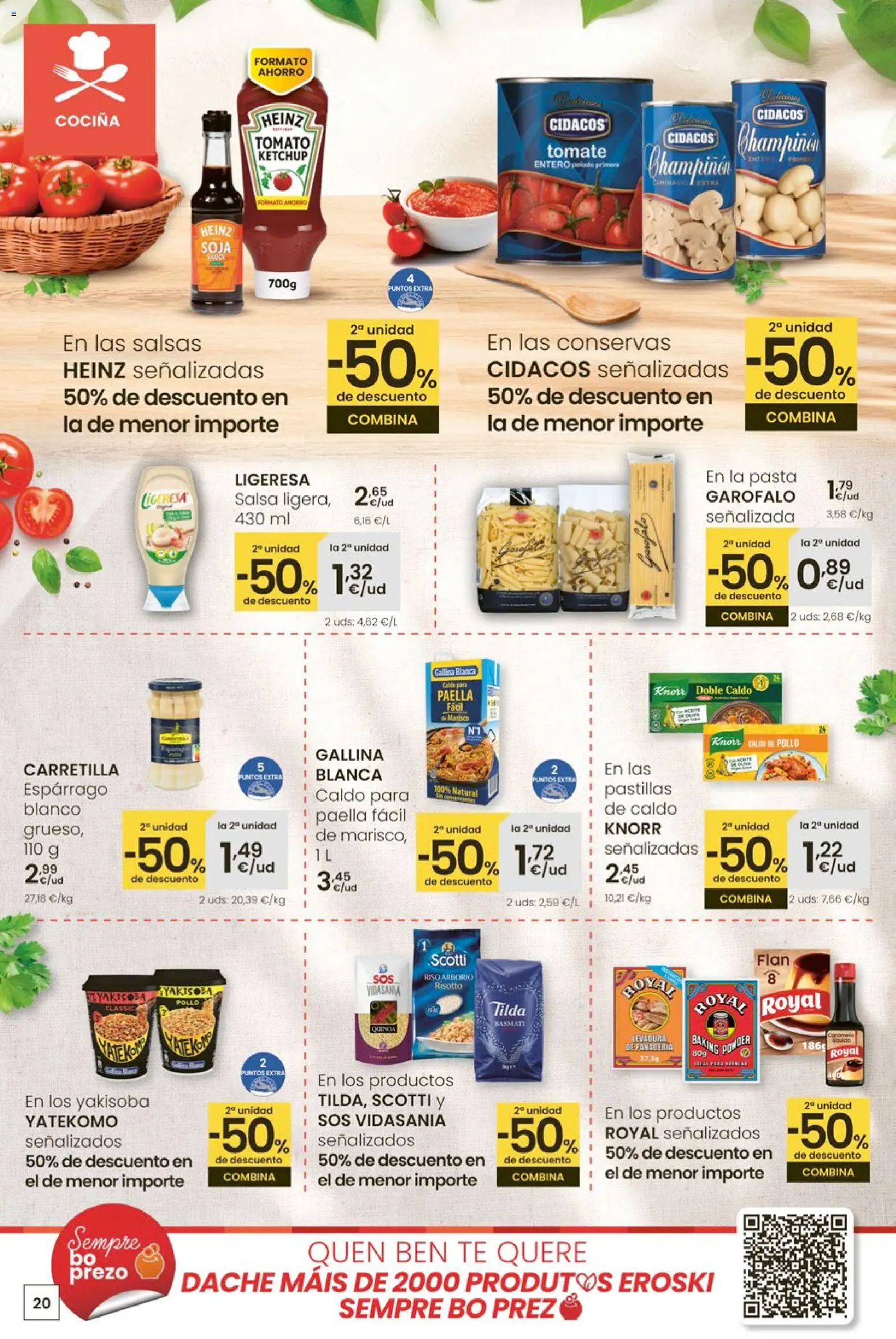 Eroski - Entroido do aforro │ válido desde el 12.02.2026 | Página: 20 | Productos: Pasta, Té, Cocina, Panadería