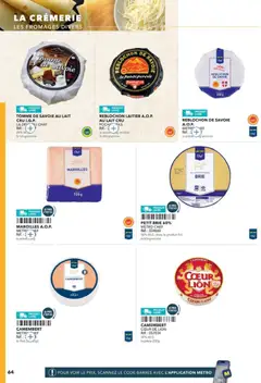 METRO - Prévisualisation de METRO - Restauration rapide valide à partir de 24.04.2025 | Page: 64 | Produits: Reblochon, Livre, Brie, Camembert