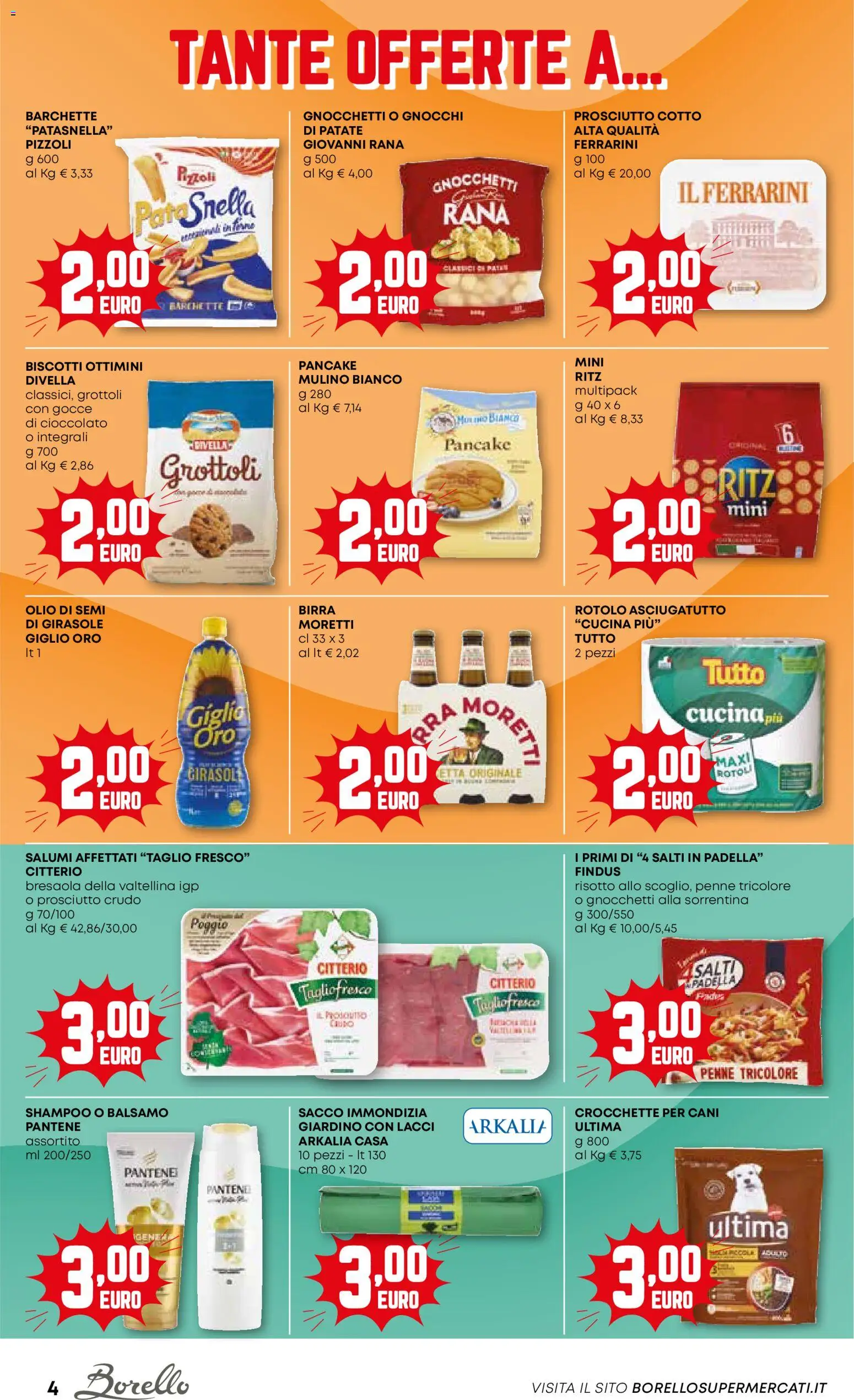 Volantino Borello Supermercati del 06.11.2025 | Pagina: 4 | Prodotti: Balsamo, Cioccolato, Crocchette, Asciugatutto