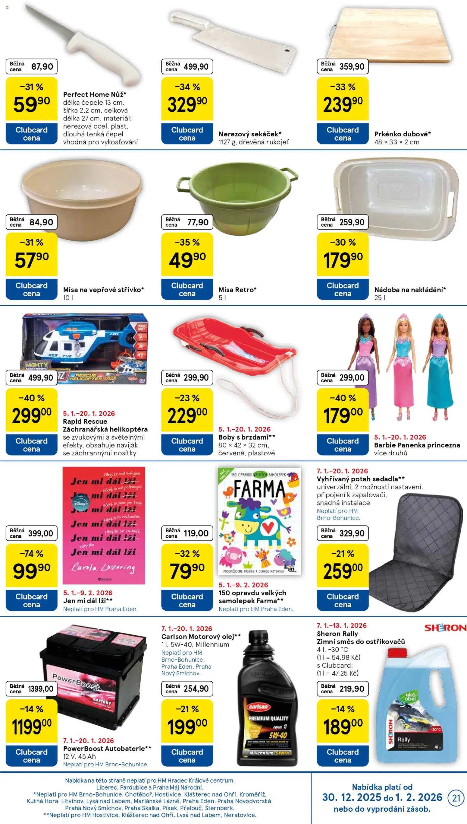 Tesco leták - Hypermarket od 07.01.2026 | Strana: 21 | Produkty: Panenka, Naviják, Boby, Motorový olej