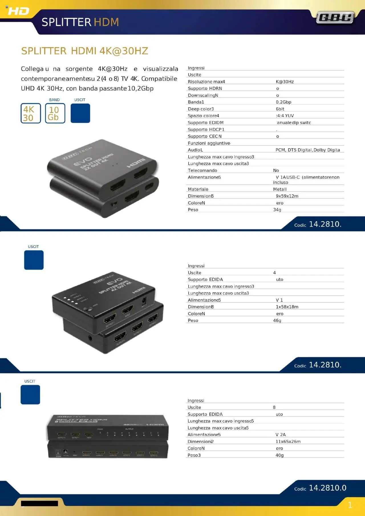 Volantino GBC del 16.10.2025 | Pagina: 17 | Prodotti: Telecomando, TV, Cavo