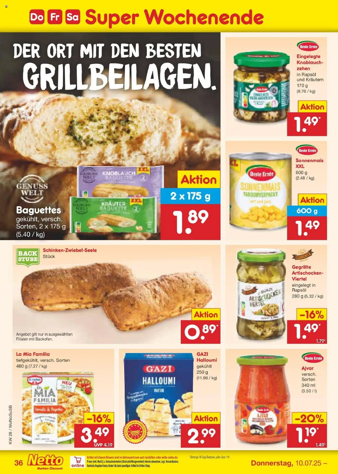 Netto Marken-Discount prospekt Lahnau	 - gültig ab dem 07.07.2025 | Seite: 52 | Produkte: Rapsöl, Knoblauch, Pizza
