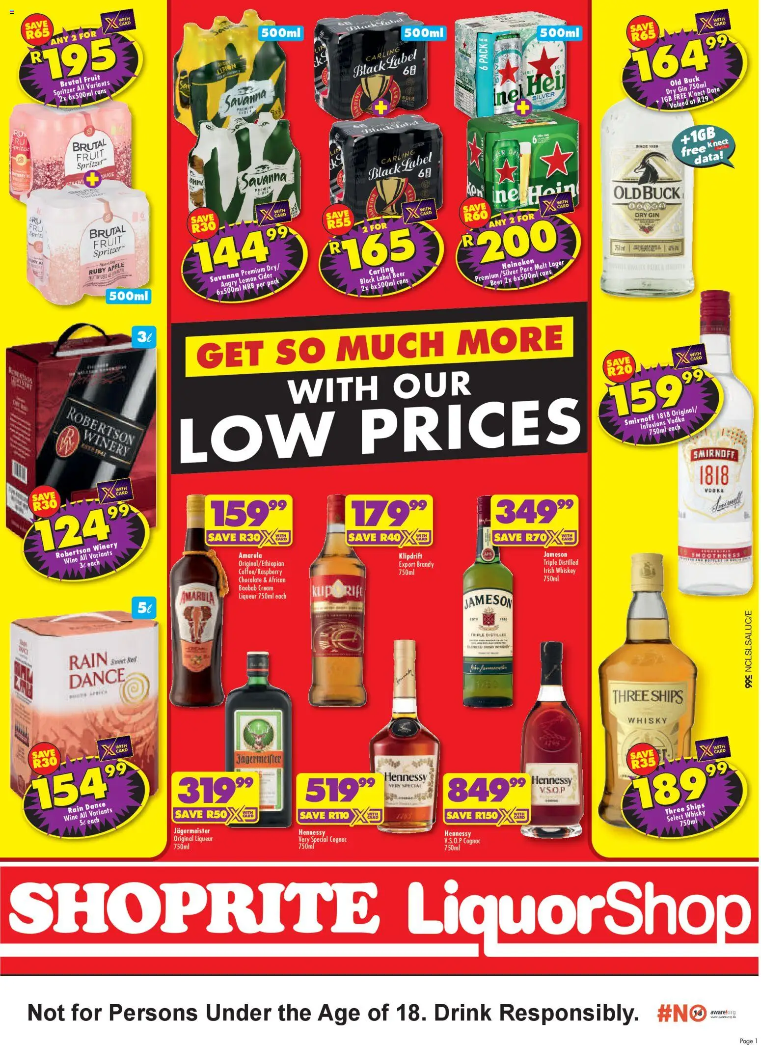 New Shoprite catalogue – valid from 24.04.2026 | Page: 1 | Products: Data, Wine, Beer, Brush