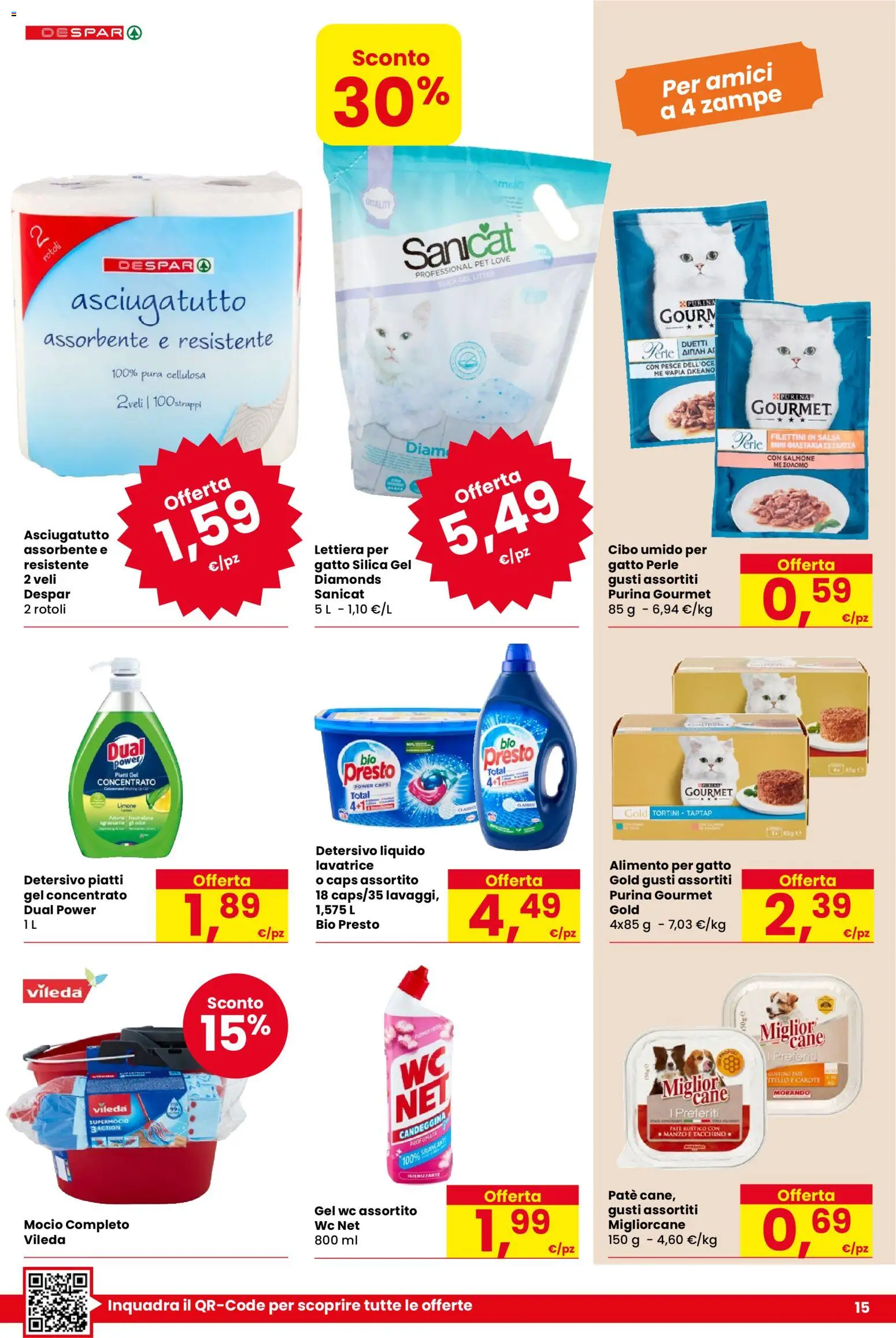 Volantino Despar del 21.04.2026 | Pagina: 15 | Prodotti: Salmone, Manzo, Mocio, Salsa