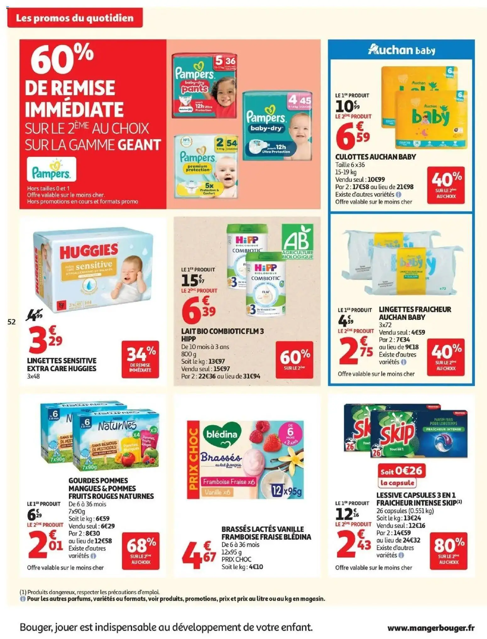 {H1} | Page: 54 | Produits: Pampers, Lait, Pommes, Couches pampers