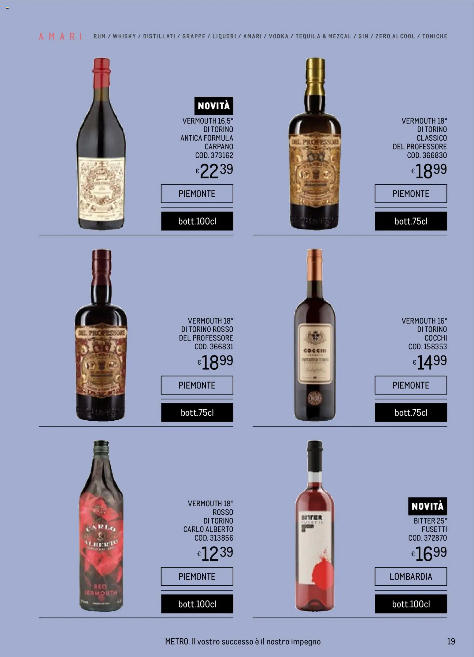 Volantino Metro del 06.11.2025 | Pagina: 19 | Prodotti: Gin, Vodka, Whisky, Rum