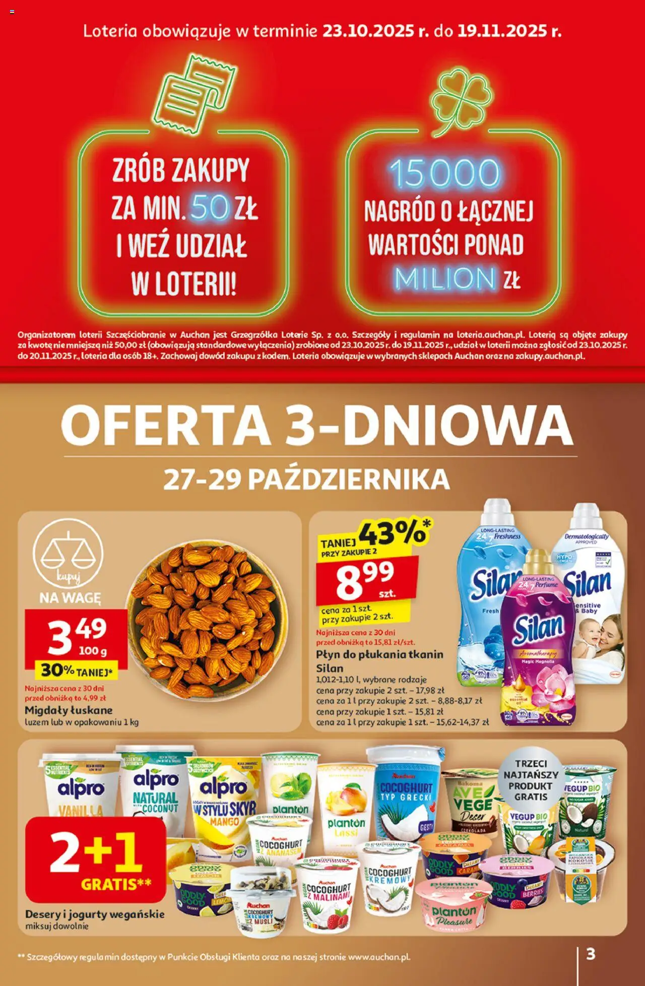 Auchan Gazetka - Wielkie przeboje cenowe Hipermarket od 23.10.2025 | Strona: 3 | Produkty: Mango, Alpro, Płyn do płukania tkanin, Musli