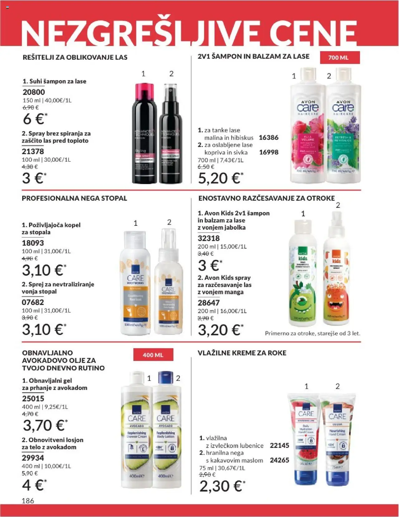 Avon katalog │ velja od 31.07.2025 | Stran: 186 | Izdelki: Gel za prhanje, Suhi šampon za lase, Olje, Lubenice