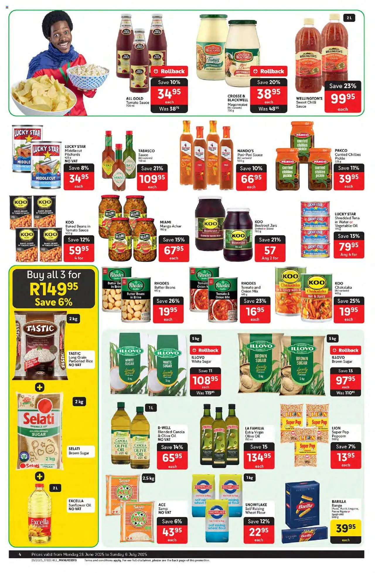 Makro Specials │ valid from 23.06.2025 | Page: 4 | Products: Tuna, Beans, Baked beans, Tomato sauce