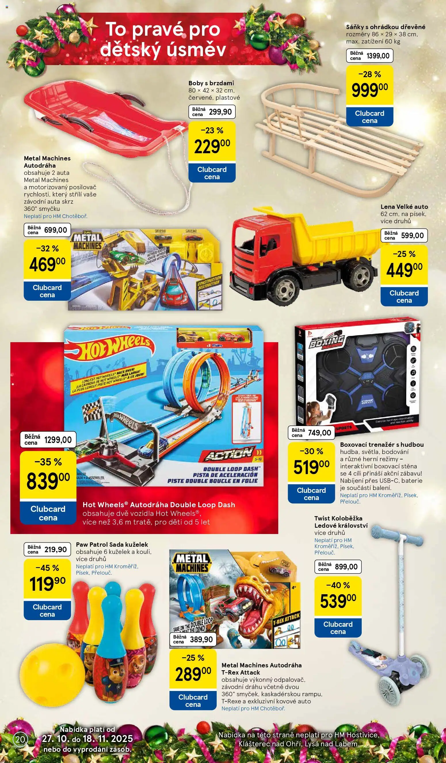 Tesco katalog od 27.10.2025 | Strana: 20 | Produkty: Koloběžka, Fólie, Boby, Baterie