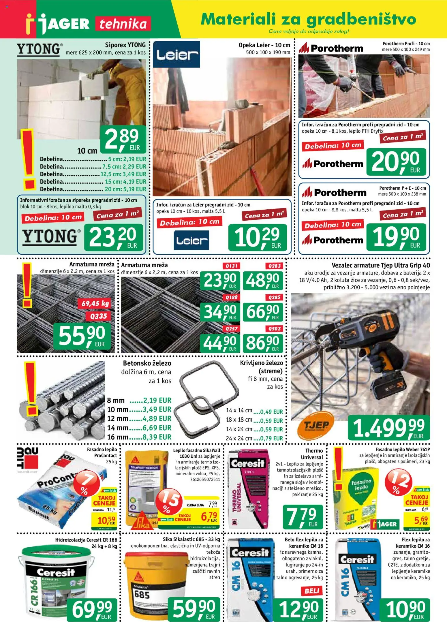 Novi Jager katalog ponudbe – veljaven od 19.11.2025 | Stran: 5 | Izdelki: Baterija, Orodje, Blok, Lepilo