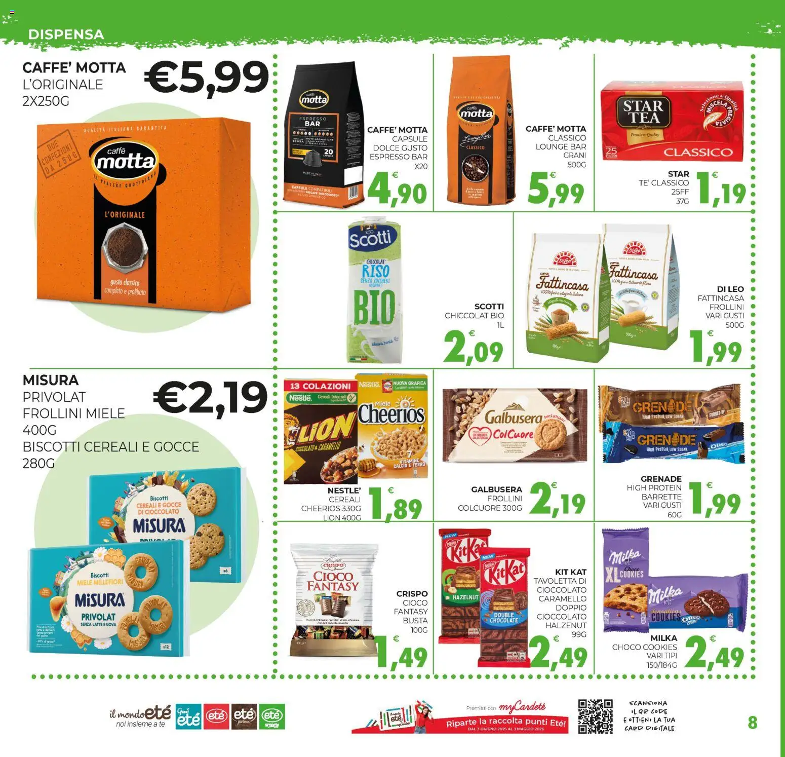 Volantino Eté del 21.11.2025 | Pagina: 8 | Prodotti: Caffè, Riso, Tè, Cereali
