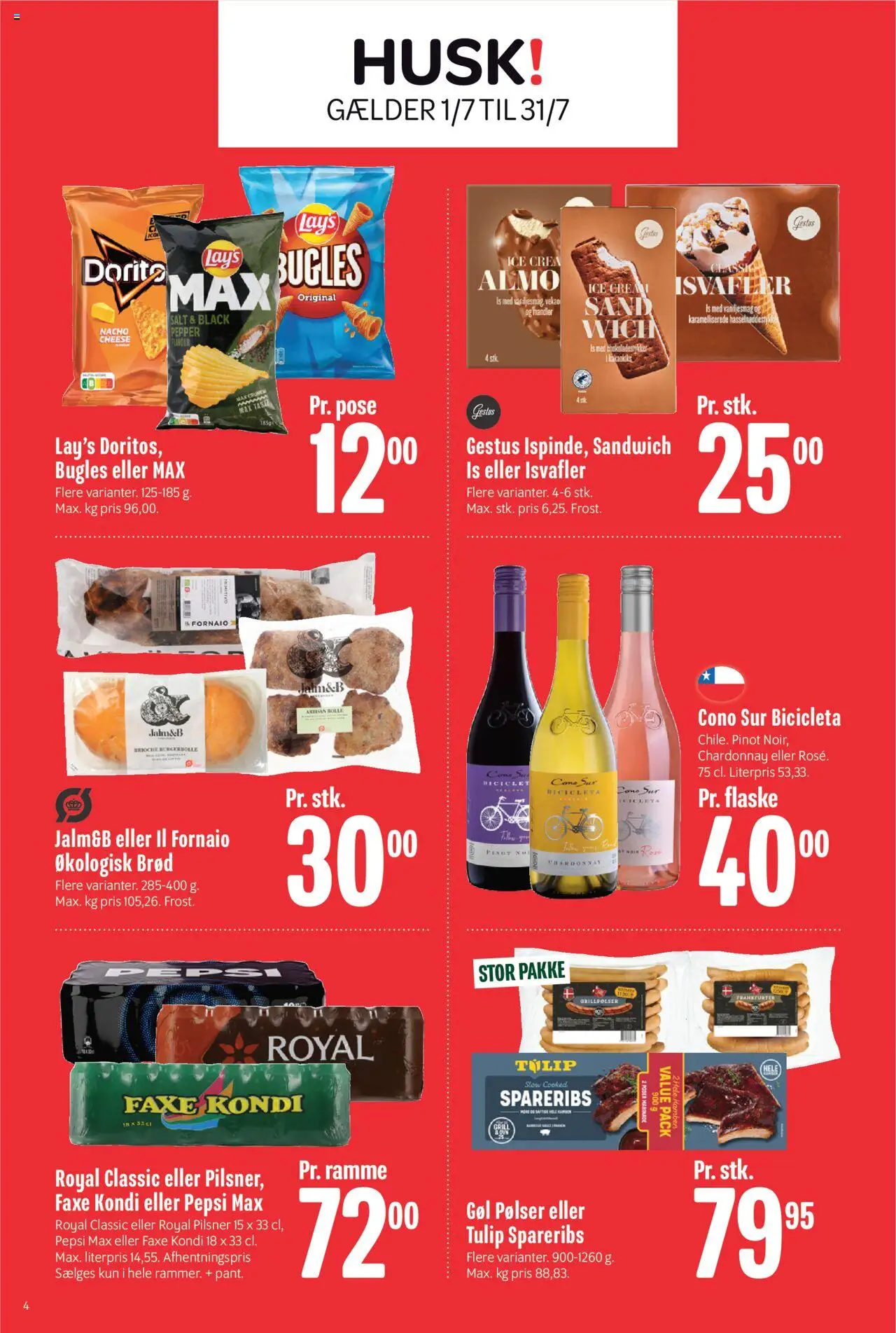 Min Købmand Tilbudsavis gyldig fra 04.07.2025 | Side: 4 | Produkter: Salt, Isvafler, Pepsi, Pepsi Max