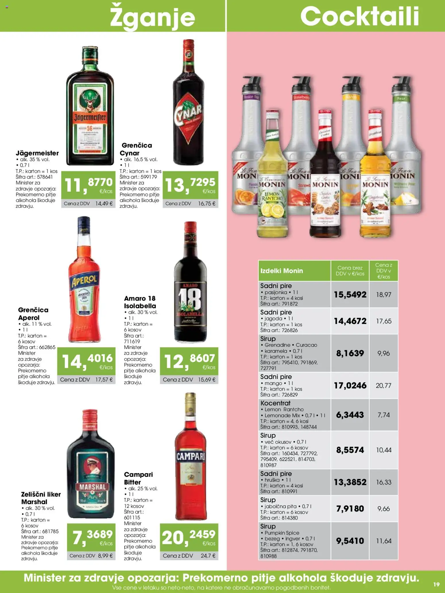 Novi Tuš katalog ponudbe – veljaven od 07.01.2026 | Stran: 19 | Izdelki: Hruska, Βαλσάμικο ξύδι, Sirup, Kos